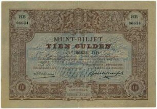 Geldschein, 10 Gulden, 1.9.1888