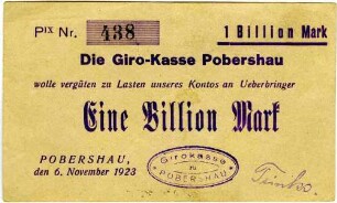 Gutschein über Eine Billion Mark