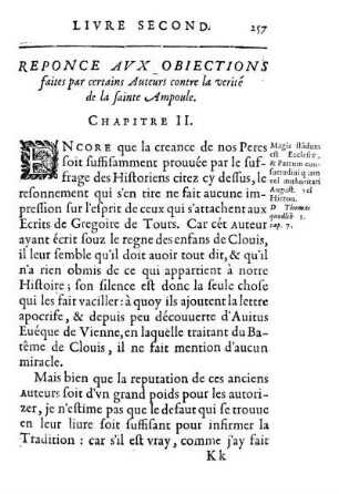 Reponce Avx Obiections [...] Chapitre II.