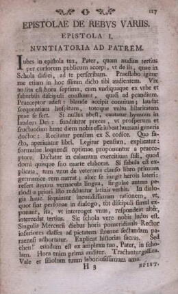 Epistolae De Rebvs Variis.