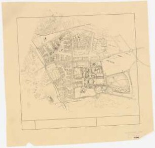 Sportfield Kairo: Lageplan der Gesamtanlage, Verkleinerung von 1:5000 auf 1:15000