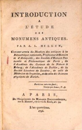 Introduction à l'étude des médailles ...