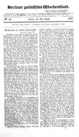 No 33, 19. August 1837