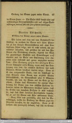 Vierter Abschnitt. Stellung der Sonne gegen andre Sterne