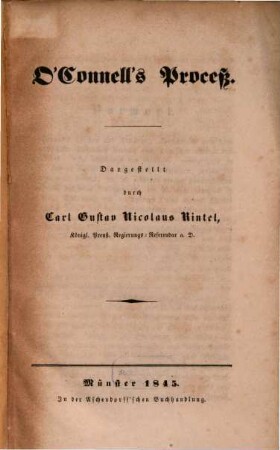 O'Connell's Proceß