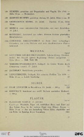 Plastik (Nr. 149-161)