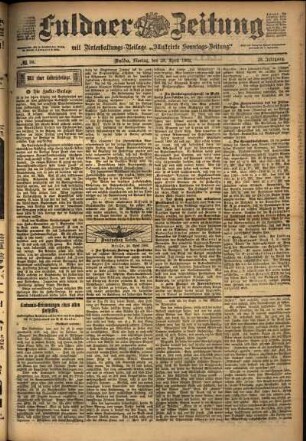 Ausgabe vom Montag, den 28. April 1902.