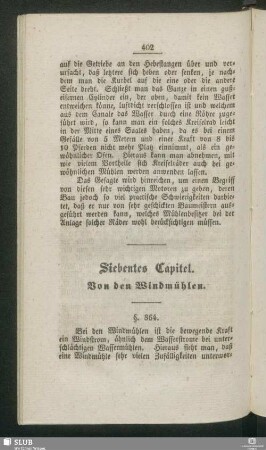 Siebentes Capitel. Von den Windmühlen