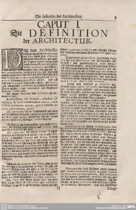 Caput I. Die Definition der Architectur.