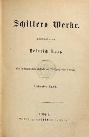Schillers Werke, 7