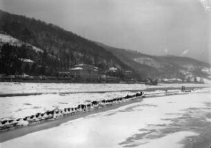 Schleuse Heidelberg, Eis im Oberwasser