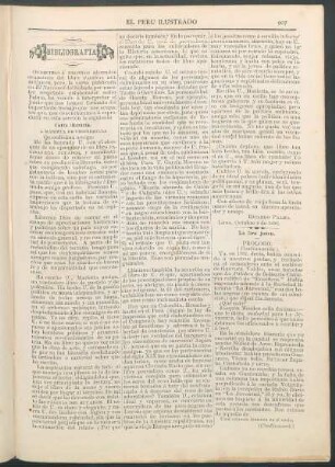 Carta literaria [sobre el libro "Páginas del Ecuador" de Marietta de Veintemilla]. : A Marieta de Veintemilla