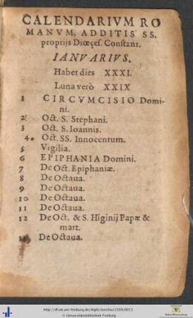 Calendarium