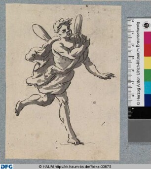 Laufender Putto nach rechts gewendet