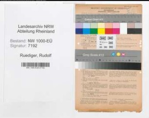 Entnazifizierung Rudolf Ruediger, geb. 22.08.1904 (Bankangest.)