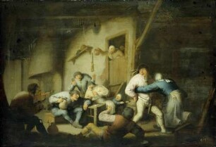 Ausgelassene Bauern in der Schenke