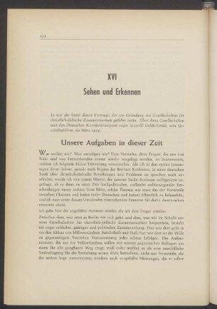 XVI Sehen und Erkennen