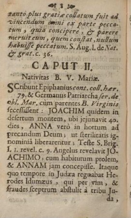 Caput II. Nativitas B. V. Mariæ.