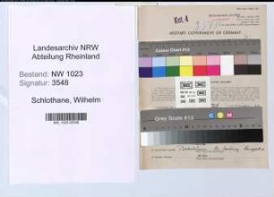 Entnazifizierung Wilhelm Schlothane , geb. 08.11.1899 (Angest.)