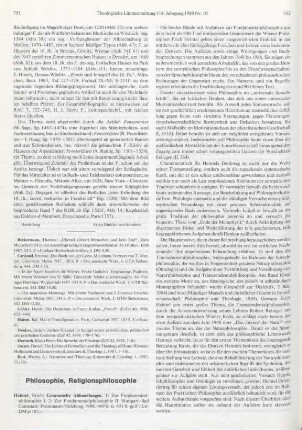 751-754 [Rezension] Zur Fundamentalphilosophie : 1 und 2