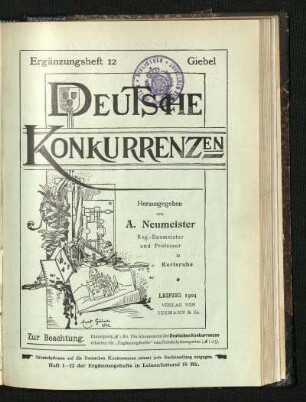Ergänzungsheft 12. Giebel (1904, 12)