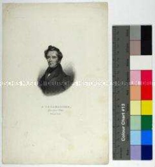 Porträt des französischen Lyrikers und Politikers Alphonse de Lamartine