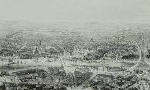Dresden: Blick von Nord aus der Vogelschau