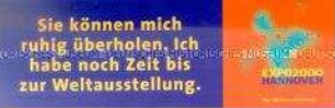 Aufkleber mit Werbung für die Expo 2000