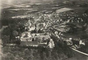 Wechselburg : Luftbild-Schrägaufnahme von Westen