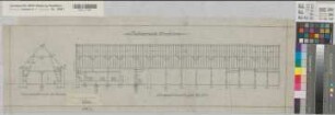 Wocklum (Balve) Ökonomiegebäude Kuhstall Schnitt 1928 1 : 100 23 x 80 Bleistiftzeichnung Landsberg-Velensches Bauamt Landsberg-Velen