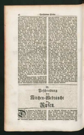 III. Beschreibung Der Kirchen-Gebräuche Der Russen