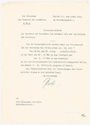 Justizgebäude, Berlin-Moabit: Korrespondenz