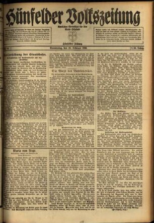 Ausgabe vom Donnerstag, den 19. Februar 1920.