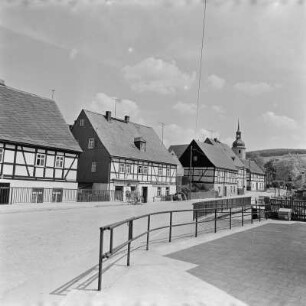 Sosa, Ortsteilansicht mit Fachwerkhäusern