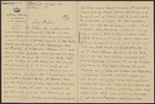 Brief an Ludwig Strecker  und B. Schott's Söhne : 14.07.1905
