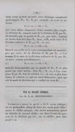 Sur la racine cubique.