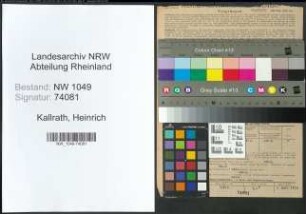 Entnazifizierung Heinrich Kallrath , geb. 31.03.1903 (Brandmeister)