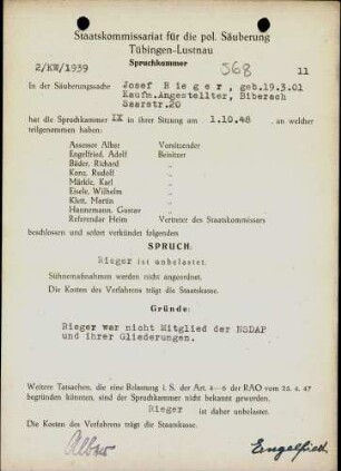 Rieger, Josef