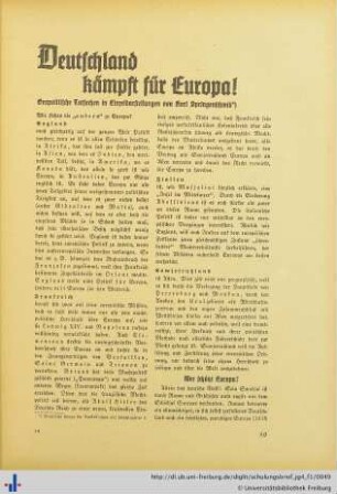Deutschland kämpft für Europa.