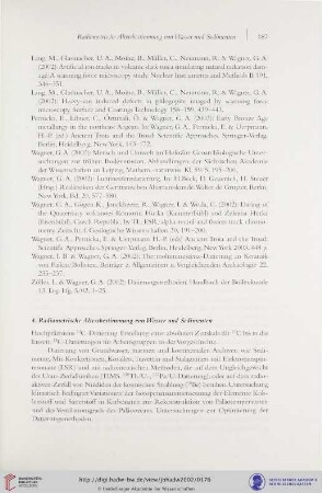 4. Radiometrische Altersbestimmung von Wasser und Sedimenten