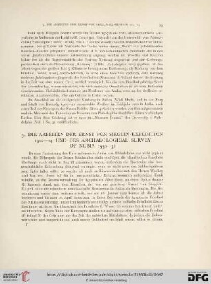 3. Die Arbeiten der Ernst von Sieglin-Expedition 1912-14 und des Archaeological Survey of Nubia 1930-31