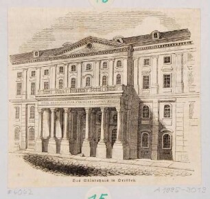 Das Landhaus in Dresden, Hauptfassade in der Landhausstraße von Norden