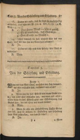 Capitel 3. Von der Schöpfung und Erhaltung.