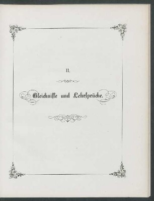 II. Gleichnisse und Lehrsprüche.