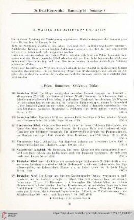 II. Waffen aus Osteuropa und Asien (Nr. 319 - 368)