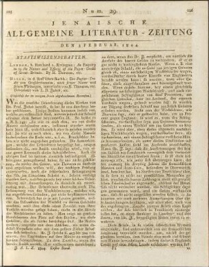 Num. 29. Den 3. Februar 1804