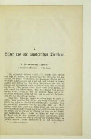 V. Bilder aus der norddeutschen Tiefebene