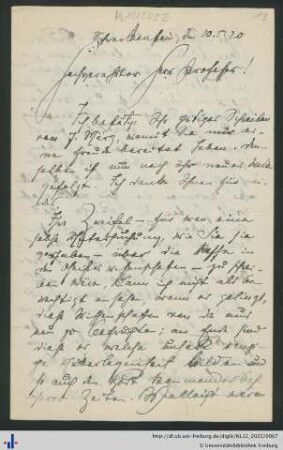 Brief, 10.05.1920