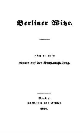 Nante auf der Kunstausstellung