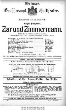 Zar und Zimmermann